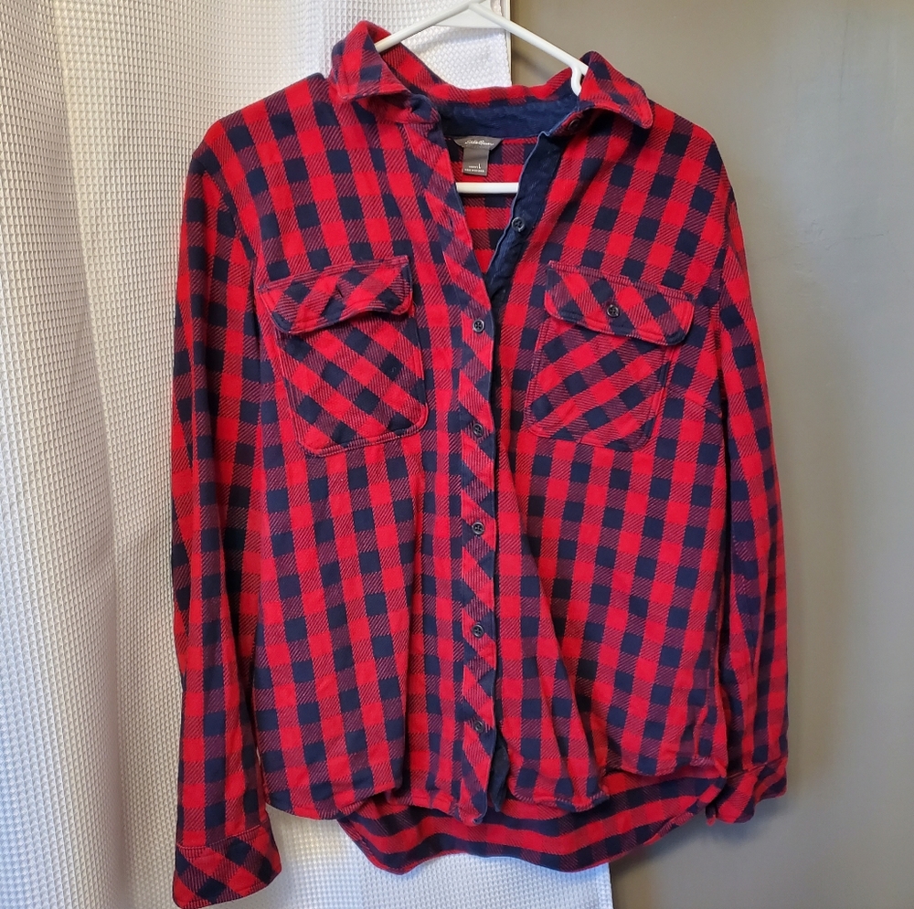 Eddie Bauer Blue and Red Flannel